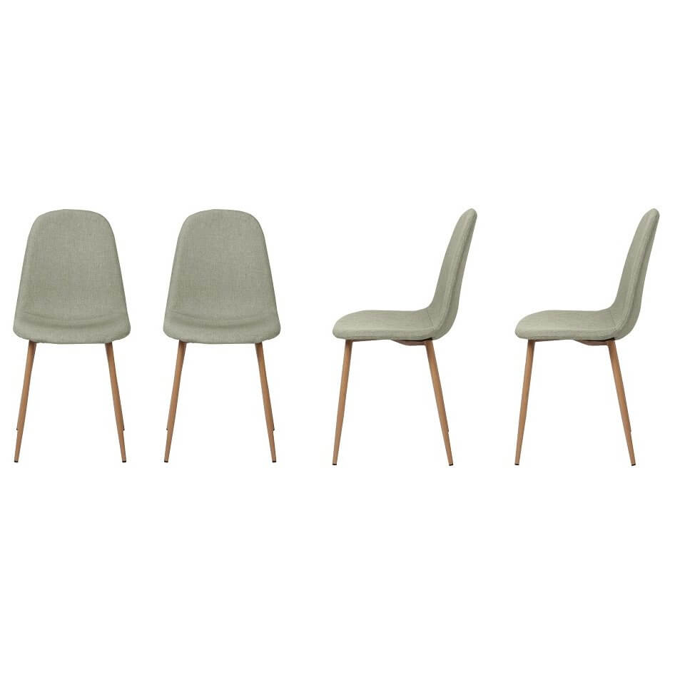  Chaise design scandinave Louvres (Lot de 4 chaises)